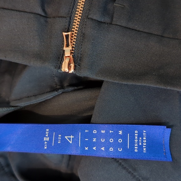 NWOT Sz 4 navy blue kit & ace wool silk cashmere trousers - Picture 4 of 5